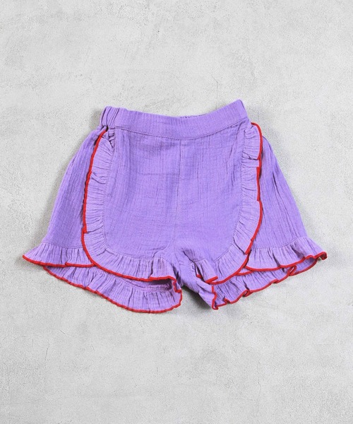 MARKEY'S(マーキーズ)の「Wガーゼフリルキュロットパンツ(その他パンツ・キッズ・イエロー/ラベンダー/モスグリーン・80/90/100/110/120/130/140/150)」の2枚目の写真
