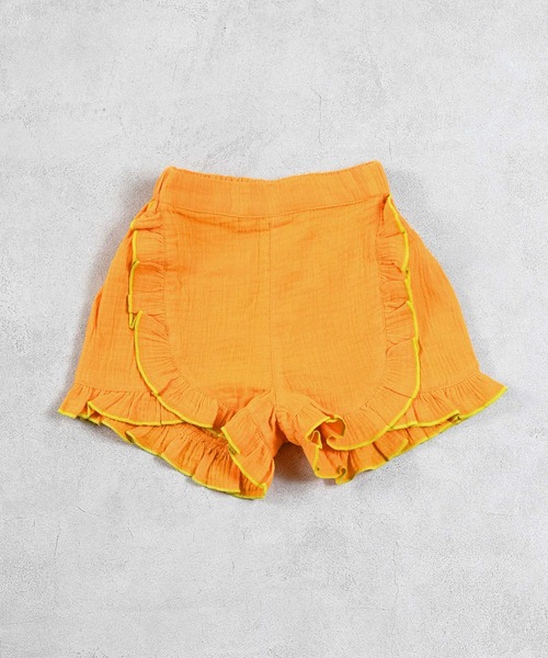 MARKEY'S(マーキーズ)の「Wガーゼフリルキュロットパンツ(その他パンツ・キッズ・イエロー/ラベンダー/モスグリーン・80/90/100/110/120/130/140/150)」の3枚目の写真