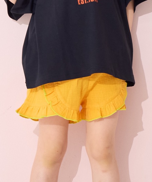 MARKEY'S(マーキーズ)の「Wガーゼフリルキュロットパンツ(その他パンツ・キッズ・イエロー/ラベンダー/モスグリーン・80/90/100/110/120/130/140/150)」の4枚目の写真