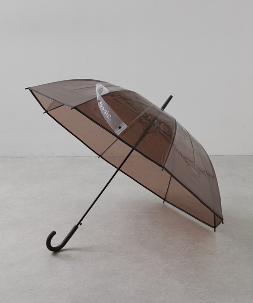 COLONY 2139(コロニートゥーワンスリーナイン)の「パイピングカラービニール傘 65cm(長傘・レディース・ブラック/ブラウン/ネイビー・FREE)」の2枚目の写真