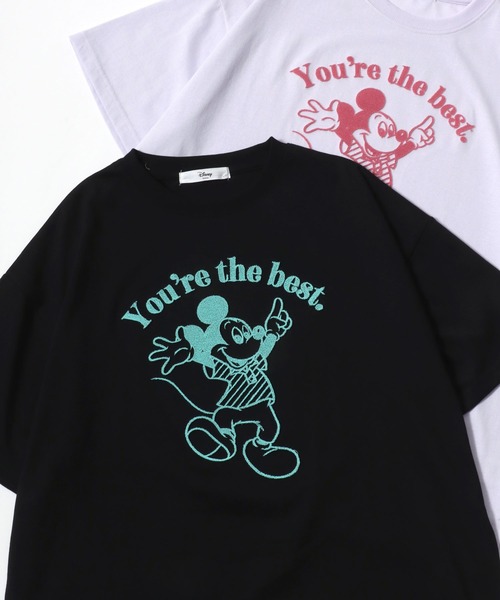 Disney(ディズニー)の「Disney/ディズニー オーバーサイズ ミッキ キャラクター サガラ フロッキー 刺繍 半袖Tシャツ(Tシャツ/カットソー・レディース・アッシュグレー/パープル系その他/イエロー系その他/ブルー系その他2/ブルー系その他3/ブラック系その他/ベージュ系その他/グリーン系その他/スミクロ/ブルー系その他/グレー系その他2/グリーン系その他3/レッド/ホワイト/ピンク系その他/ブラック系その他3/パープル系その他2/グリーン系その他2/グレー系その他/ブラック系その他2/ホワイト系その他2/ホワイト系その他/ブラック系その他4/ブラック系その他5・M/L)」の6枚目の写真