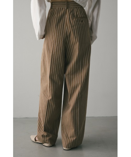 STYLEMIXER（スタイルミキサー）の「リネンミックスタックパンツ（スラックス・レディース・アイボリー/ブラック/ベージュ系その他・SMALL/MEDIUM）」の12枚目の写真
