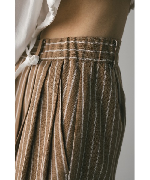 STYLEMIXER（スタイルミキサー）の「リネンミックスタックパンツ（スラックス・レディース・アイボリー/ブラック/ベージュ系その他・SMALL/MEDIUM）」の16枚目の写真