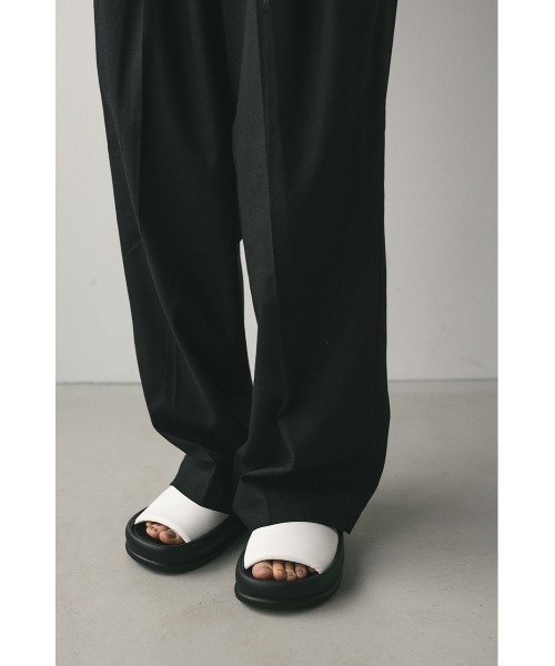 STYLEMIXER（スタイルミキサー）の「リネンミックスタックパンツ（スラックス・レディース・アイボリー/ブラック/ベージュ系その他・SMALL/MEDIUM）」の5枚目の写真