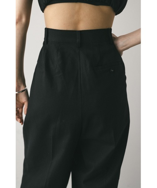 STYLEMIXER（スタイルミキサー）の「リネンミックスタックパンツ（スラックス・レディース・アイボリー/ブラック/ベージュ系その他・SMALL/MEDIUM）」の6枚目の写真