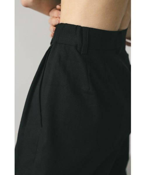 STYLEMIXER（スタイルミキサー）の「リネンミックスタックパンツ（スラックス・レディース・アイボリー/ブラック/ベージュ系その他・SMALL/MEDIUM）」の7枚目の写真