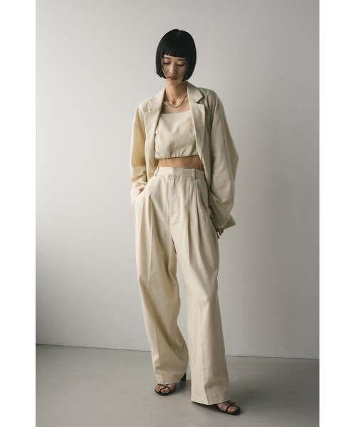 STYLEMIXER（スタイルミキサー）の「リネンミックスタックパンツ（スラックス・レディース・アイボリー/ブラック/ベージュ系その他・SMALL/MEDIUM）」の19枚目の写真
