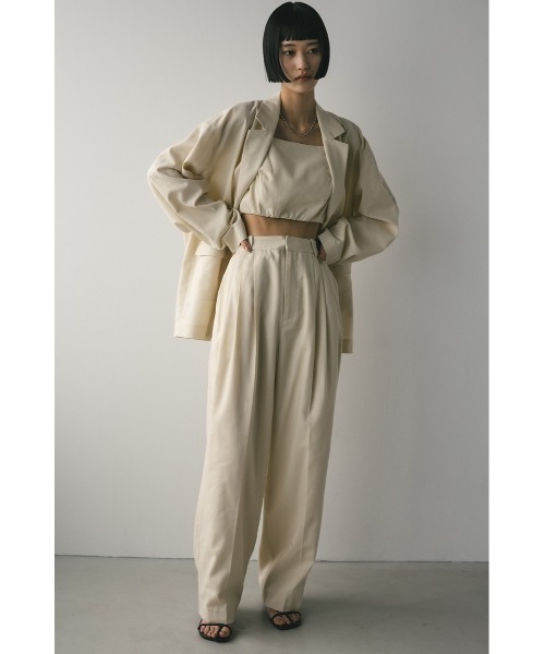 STYLEMIXER（スタイルミキサー）の「リネンミックスタックパンツ（スラックス・レディース・アイボリー/ブラック/ベージュ系その他・SMALL/MEDIUM）」の20枚目の写真