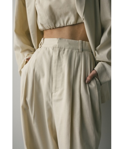 STYLEMIXER（スタイルミキサー）の「リネンミックスタックパンツ（スラックス・レディース・アイボリー/ブラック/ベージュ系その他・SMALL/MEDIUM）」の22枚目の写真