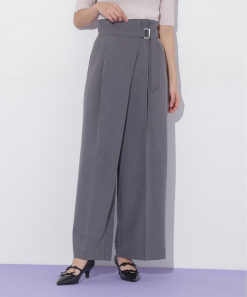 JILL by JILL STUART（ジルバイジルスチュアート）の「◇アシメラップパンツ（その他パンツ・レディース・ベージュ/チャコールグレー・MEDIUM/SMALL）」の20枚目の写真