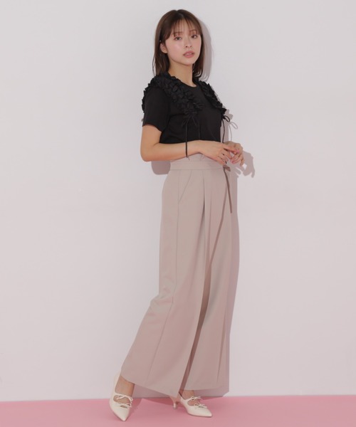 JILL by JILL STUART（ジルバイジルスチュアート）の「◇アシメラップパンツ（その他パンツ・レディース・ベージュ/チャコールグレー・MEDIUM/SMALL）」の17枚目の写真