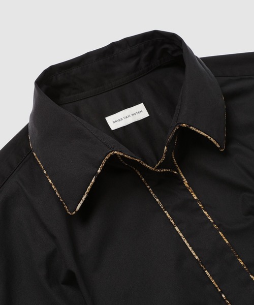 DRIES VAN NOTEN(ドリスヴァンノッテン)の「CLICKY 1147 W.W.SHIRT(シャツ/ブラウス・レディース・ブラック/ベージュ・36/34)」の4枚目の写真