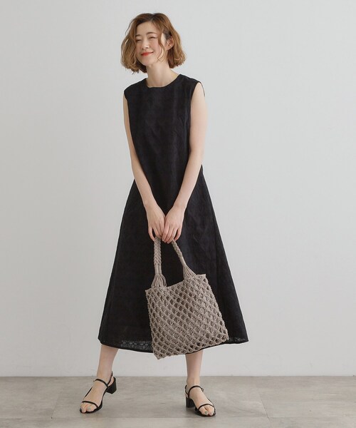 grove（グローブ）の「◆マクラメトート（トートバッグ・レディース・ライトグレー/ダークグレー/アイボリー/オリーブ・00）」の8枚目の写真