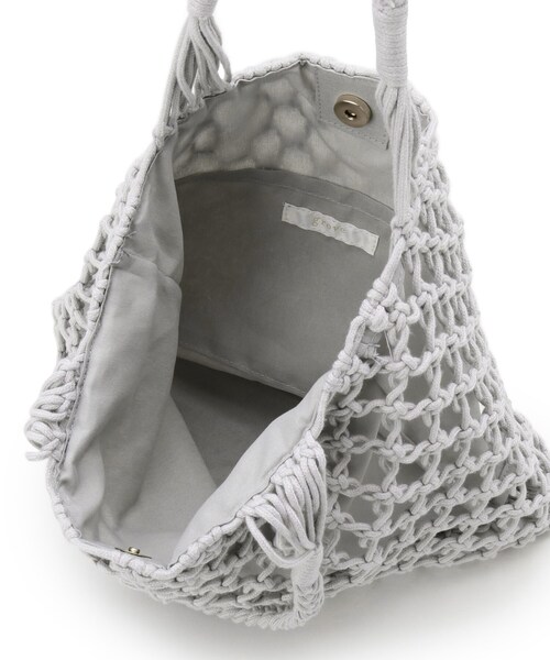 grove（グローブ）の「◆マクラメトート（トートバッグ・レディース・ライトグレー/ダークグレー/アイボリー/オリーブ・00）」の21枚目の写真