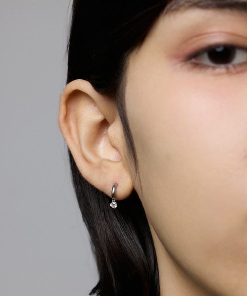 CENE（セネ）の「【CENE】セネ/ジルコニアドロップピアス（ピアス（両耳用）・レディース・ゴールド/シルバー・FREE）」の2枚目の写真