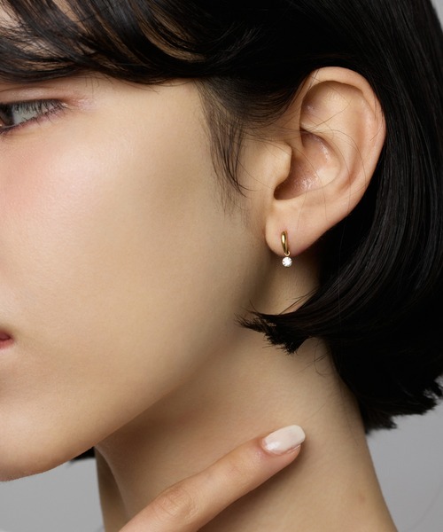 CENE（セネ）の「【CENE】セネ/ジルコニアドロップピアス（ピアス（両耳用）・レディース・ゴールド/シルバー・FREE）」の4枚目の写真