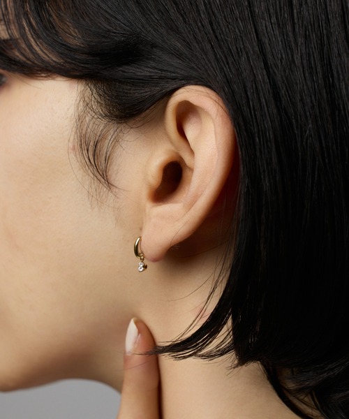CENE（セネ）の「【CENE】セネ/ジルコニアドロップピアス（ピアス（両耳用）・レディース・ゴールド/シルバー・FREE）」の5枚目の写真