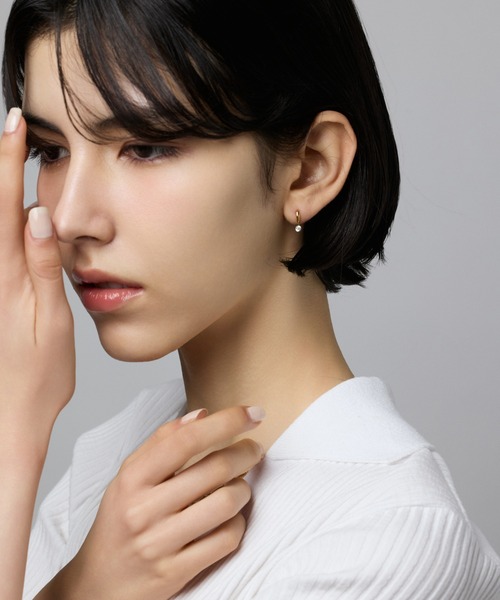 CENE（セネ）の「【CENE】セネ/ジルコニアドロップピアス（ピアス（両耳用）・レディース・ゴールド/シルバー・FREE）」の6枚目の写真