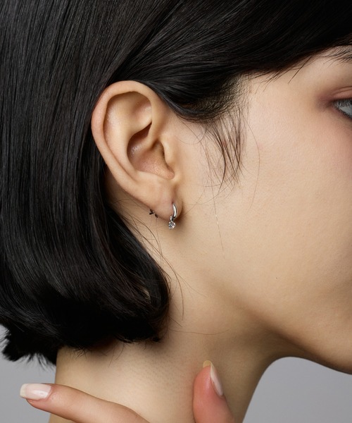 CENE（セネ）の「【CENE】セネ/ジルコニアドロップピアス（ピアス（両耳用）・レディース・ゴールド/シルバー・FREE）」の10枚目の写真