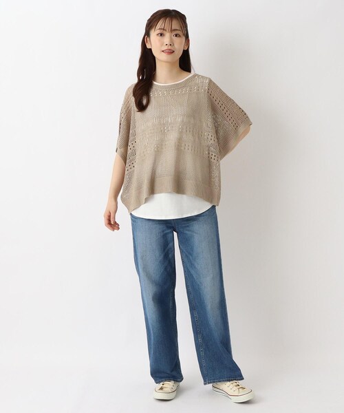 one'sterrace(ワンズテラス)の「透かし 柄編みプルオーバーベスト(ベスト・レディース・ベージュ系9/ベージュ系その他7/ブラック系8・02)」の14枚目の写真