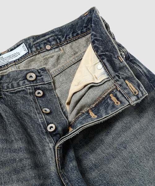 DAIRIKU(ダイリク)の「"Wide" Vintage Denim Pants(デニムパンツ・メンズ・インディゴブルー/ブラック・31/29)」の4枚目の写真