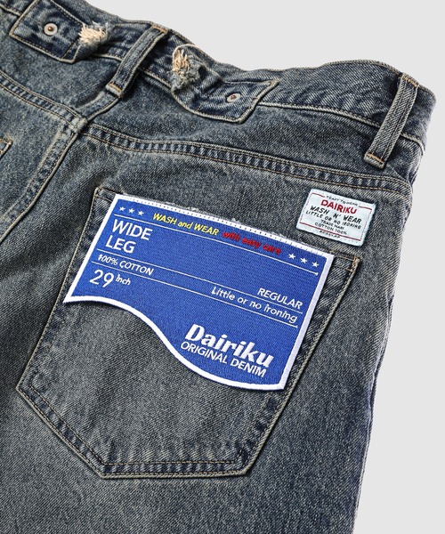 DAIRIKU(ダイリク)の「"Wide" Vintage Denim Pants(デニムパンツ・メンズ・インディゴブルー/ブラック・31/29)」の6枚目の写真