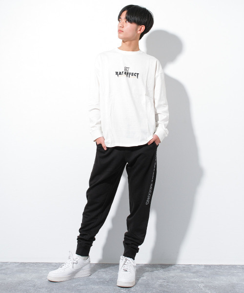 RAT EFFECT（ラットエフェクト）の「【裏毛】タテロゴスウェットパンツ（スウェットパンツ・キッズ・オートミール/チャコールグレー/ブラック・170/160/150/140/130）」の4枚目の写真