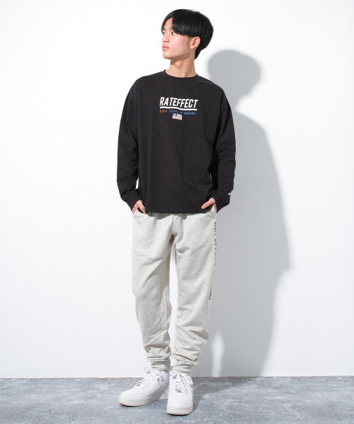 RAT EFFECT（ラットエフェクト）の「【裏毛】タテロゴスウェットパンツ（スウェットパンツ・キッズ・オートミール/チャコールグレー/ブラック・170/160/150/140/130）」の10枚目の写真