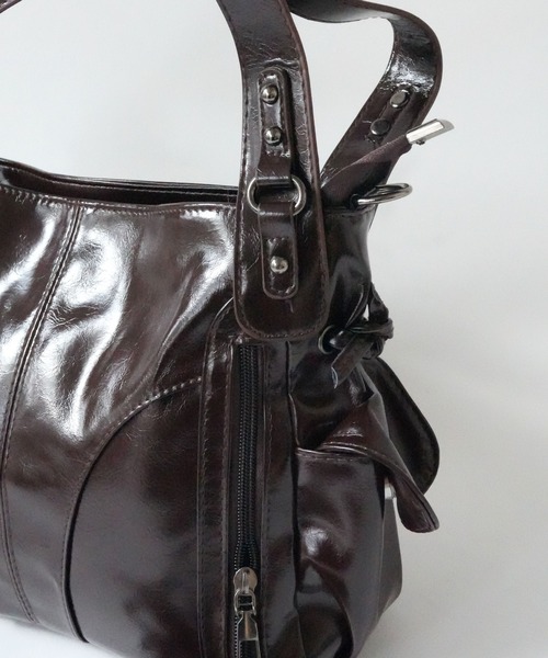 Port（ポート）の「【 Port / ポート 】 ヴィンテージライク ショルダーバッグ / ハンドバッグ #（ハンドバッグ・レディース・ブラック/ブラウン/ボルドー・FREE）」の6枚目の写真