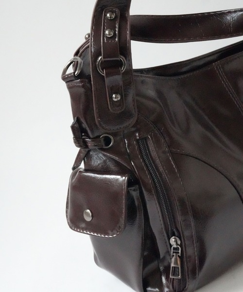 Port（ポート）の「【 Port / ポート 】 ヴィンテージライク ショルダーバッグ / ハンドバッグ #（ハンドバッグ・レディース・ブラック/ブラウン/ボルドー・FREE）」の8枚目の写真