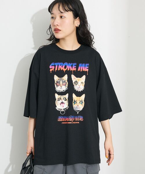 CRAFT STANDARD BOUTIQUE（クラフトスタンダードブティック）の「アニマルプリントTEE（Tシャツ/カットソー・レディース・ホワイト/ブラック・S/M/L）」の2枚目の写真