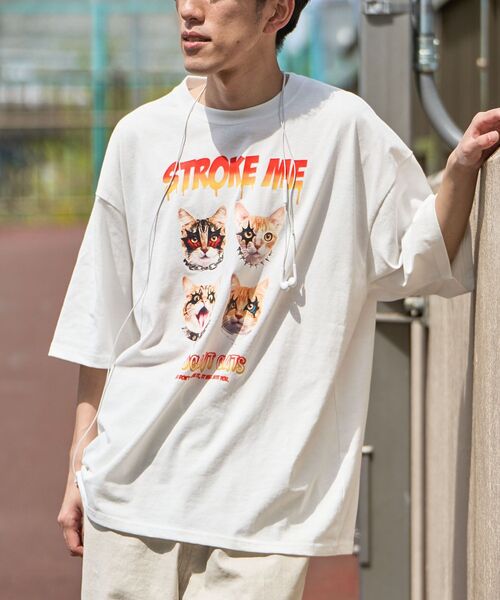 CRAFT STANDARD BOUTIQUE（クラフトスタンダードブティック）の「アニマルプリントTEE（Tシャツ/カットソー・レディース・ホワイト/ブラック・S/M/L）」の4枚目の写真