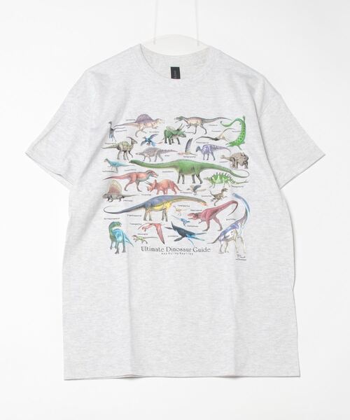 SAWINTO（ソイント）の「ATLAS SCR/PRT ‐ ULTIMATE DINOSAUR GUIDE / アトラス スクリーン プリンティング - アルティメイト ダイナソー ガイド（Tシャツ/カットソー・メンズ・アッシュグレー・MEDIUM/LARGE/X-LARGE）」の3枚目の写真