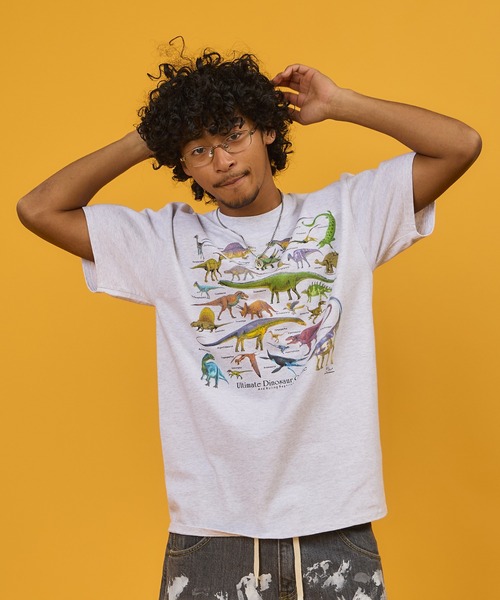 SAWINTO（ソイント）の「ATLAS SCR/PRT ‐ ULTIMATE DINOSAUR GUIDE / アトラス スクリーン プリンティング - アルティメイト ダイナソー ガイド（Tシャツ/カットソー・メンズ・アッシュグレー・MEDIUM/LARGE/X-LARGE）」の5枚目の写真