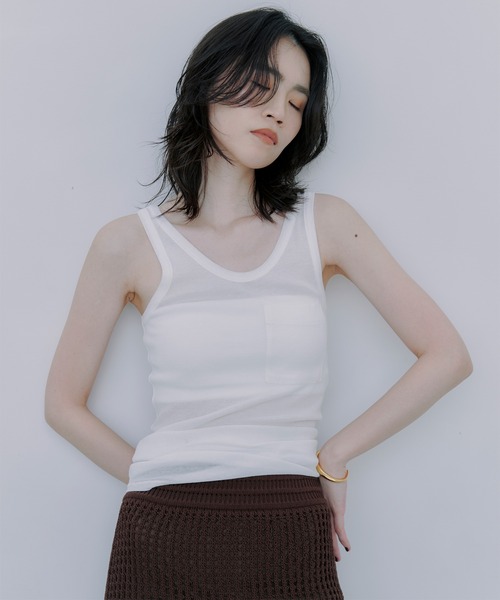 anuans｜シアーテレコタンクトップ | Rakuten Fashion(楽天