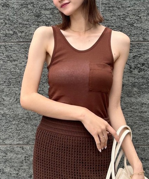 anuans｜シアーテレコタンクトップ | Rakuten Fashion(楽天