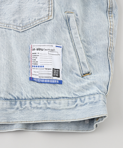 BAYCREW'S DEPO(ベイクルーズデポ)の「IN STRU(MEN-TAL) / インストルメンタル SELVAGE DENIM JACKET (BLEACHED)(デニムジャケット・メンズ・ブルー系その他/ブラック・48/46)」の5枚目の写真