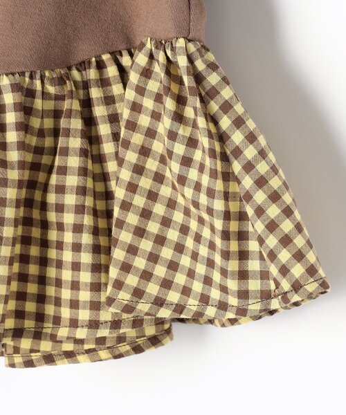 p.premier（ピードットプルミエ）の「シャーリングパフスリーブペプラム半袖Tシャツ（Tシャツ/カットソー・キッズ・ブラウン/グリーン/ブラック/アイボリー・80/90/100/110/120/130/140）」の18枚目の写真