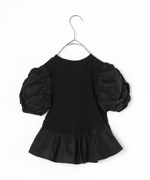 p.premier（ピードットプルミエ）の「シャーリングパフスリーブペプラム半袖Tシャツ（Tシャツ/カットソー・キッズ・ブラウン/グリーン/ブラック/アイボリー・80/90/100/110/120/130/140）」の14枚目の写真