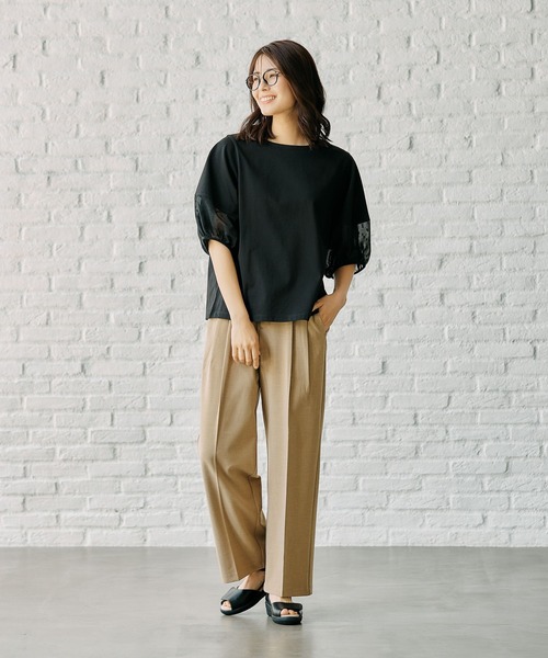 FOUND GOOD（ファウンドグッド）の「ソデシフォンドットPO（Tシャツ/カットソー・レディース・ホワイト系5/ブラック/グレー系8・M/L）」の11枚目の写真