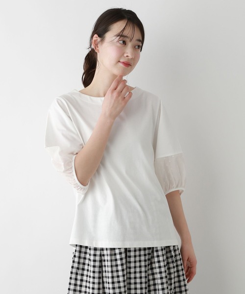 FOUND GOOD（ファウンドグッド）の「ソデシフォンドットPO（Tシャツ/カットソー・レディース・ホワイト系5/ブラック/グレー系8・M/L）」の22枚目の写真