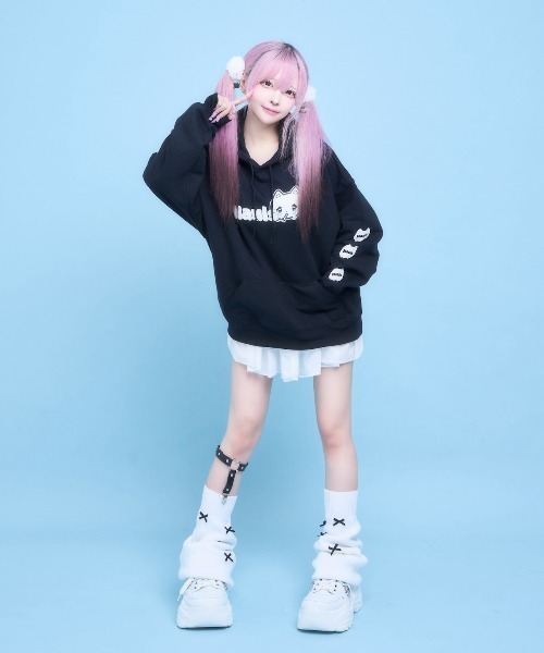Hauls(ハウルズ)の「1st リバイバルBIGパーカー(パーカー・レディース・サックスブルー/ホワイト/ブラック/グレー/ピンク・F/FREE)」の9枚目の写真