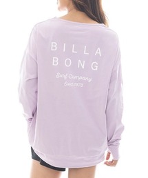 BILLABONG（ビラボン）の「【BILLABONG WOMENS/ビラボンウィメンズ】25SS MORFY LOGO LS BOAT NECK TEE RASH/水陸両用ストレッチUVケアロゴバックプリント長袖ラッシュガード(水着)（ラッシュガード）」