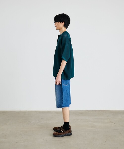 SHIPS（シップス）の「City Ambient Products:〈手洗い可能〉ポリエステル メッシュ ニット ショートスリーブ ポロ（ポロシャツ・メンズ・ブラック/ダークグリーン/オフホワイト/ダークグレー・SMALL/MEDIUM/LARGE）」の22枚目の写真