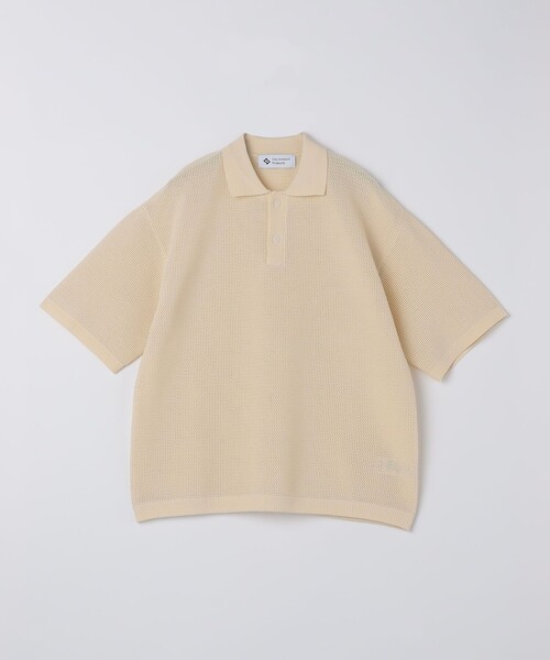 SHIPS（シップス）の「City Ambient Products:〈手洗い可能〉ポリエステル メッシュ ニット ショートスリーブ ポロ（ポロシャツ・メンズ・ブラック/ダークグリーン/オフホワイト/ダークグレー・SMALL/MEDIUM/LARGE）」の15枚目の写真