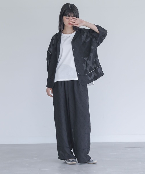 PAR ICI（パーリッシィ）の「ヨットジャカード 開襟シャツ PAR ICI（パーリッシィ）の「ヨットジャカード 開襟シャツ