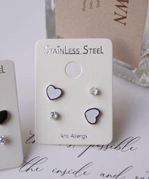 【 ammy. / エイミードット 】 2ペア セットピアス / ステンレス