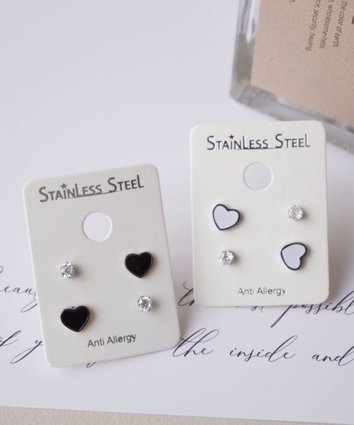 ammy.(エイミードット)の「【 ammy. / エイミードット 】 2ペア セットピアス / ステンレス(ピアス(両耳用)・レディース・B/C/D/A・FREE)」の5枚目の写真