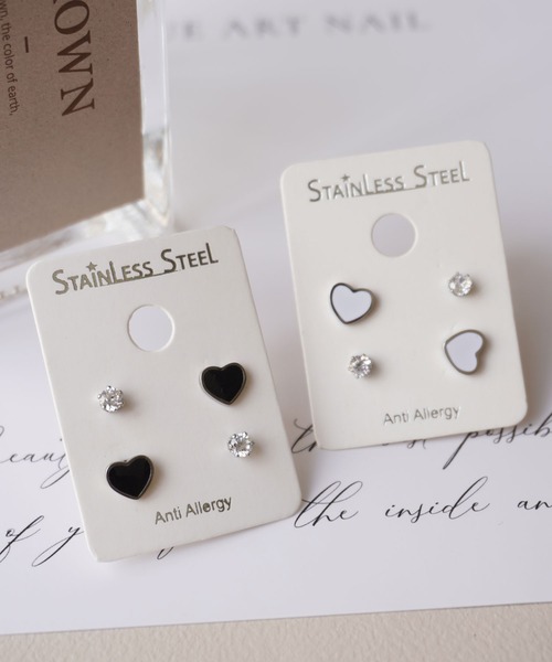 ammy.(エイミードット)の「【 ammy. / エイミードット 】 2ペア セットピアス / ステンレス(ピアス(両耳用)・レディース・B/C/D/A・FREE)」の7枚目の写真