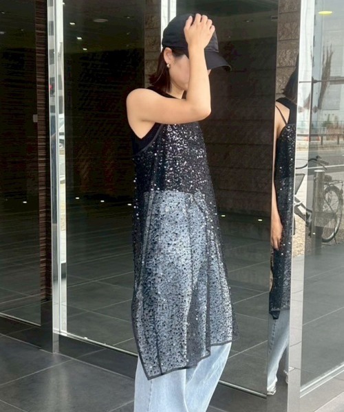 【さわら】ANDRESED キラキラスパンコールドレス ANDRESD ドレス kirakira spangle dress キラキラスパンコール
